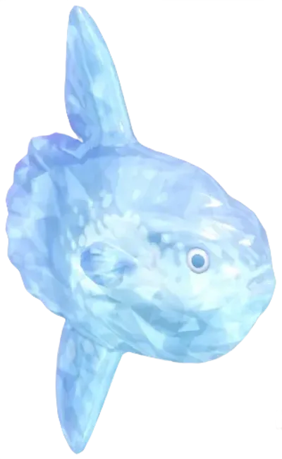 Pez luna de cristal nevado