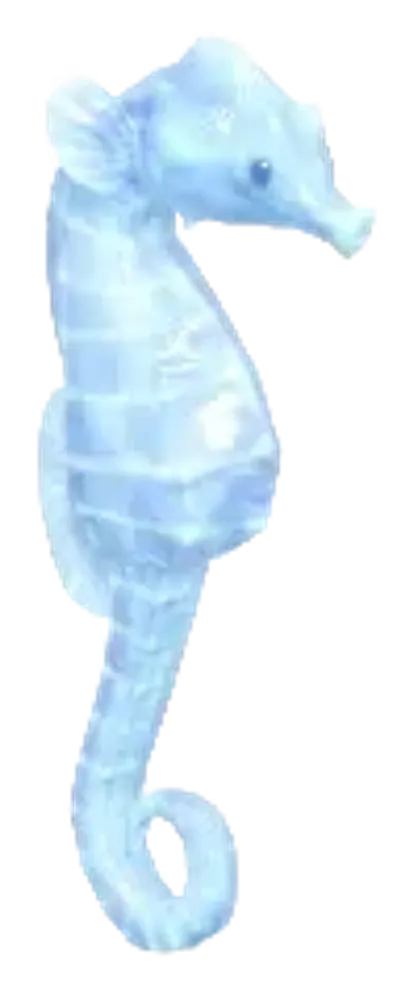 Caballito de mar de cristal nevado