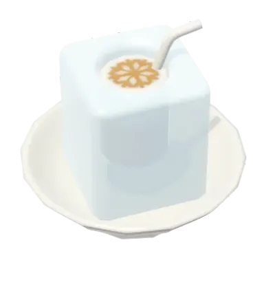 Latte en cubo de hielo