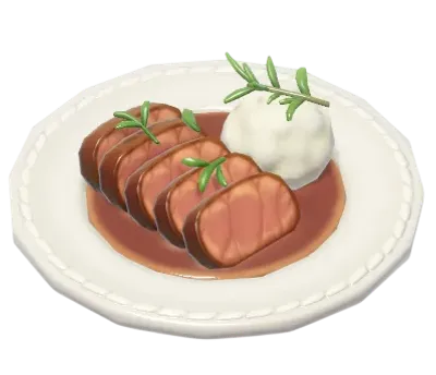 Carne con puré de rábano blanco