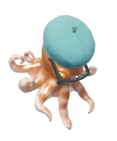 Pulpo pigmeo con sombrero de director índigo