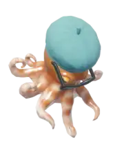 Pulpo pigmeo con sombrero de director índigo