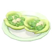 Taco de lechuga con helecho águila silvestre