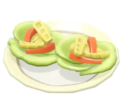 Taco de lechuga con ajo mostaza silvestre