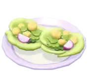 Taco de lechuga con mostaza silvestre