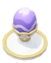 Huevo de Pascua con vetas moradas