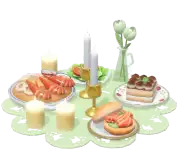 Cena a la luz de las velas