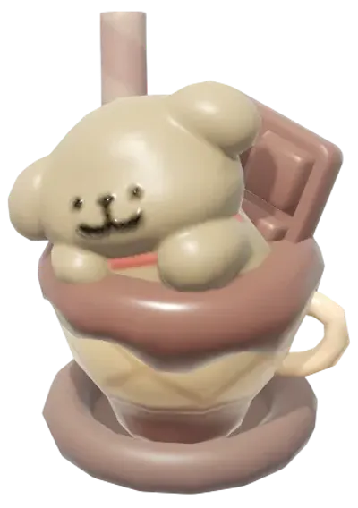 Caffè con panna de golden retriever