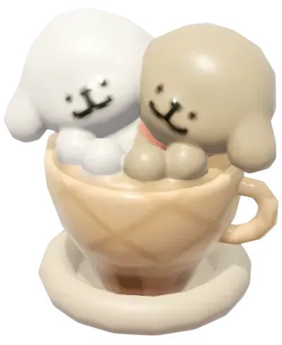 Caffè con panna de perrito amoroso