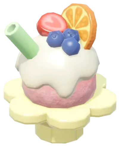 Granizado de frutas en cuenco de bloques