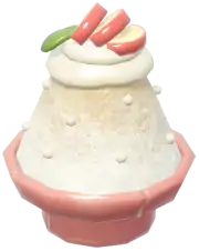 Granizado de manzana en cuenco de bloques