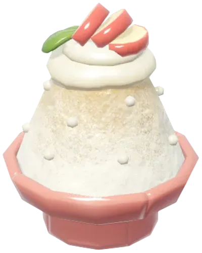 Granizado de manzana en cuenco de bloques