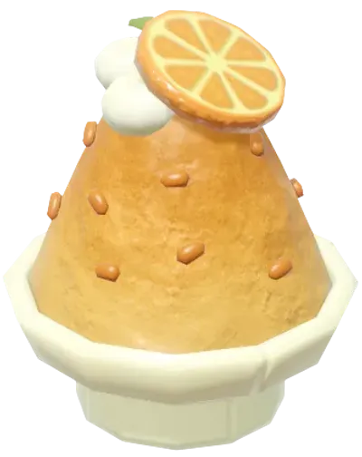Granizado de mandarina en cuenco de bloques