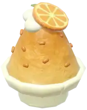 Granizado de mandarina en cuenco de bloques