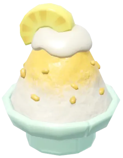 Granizado de piña en cuenco de bloques