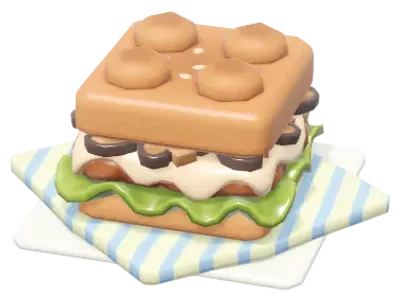 Hamburguesa de hongos con carne de bloques