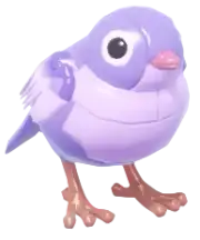 Gorrioncito morado de bloques